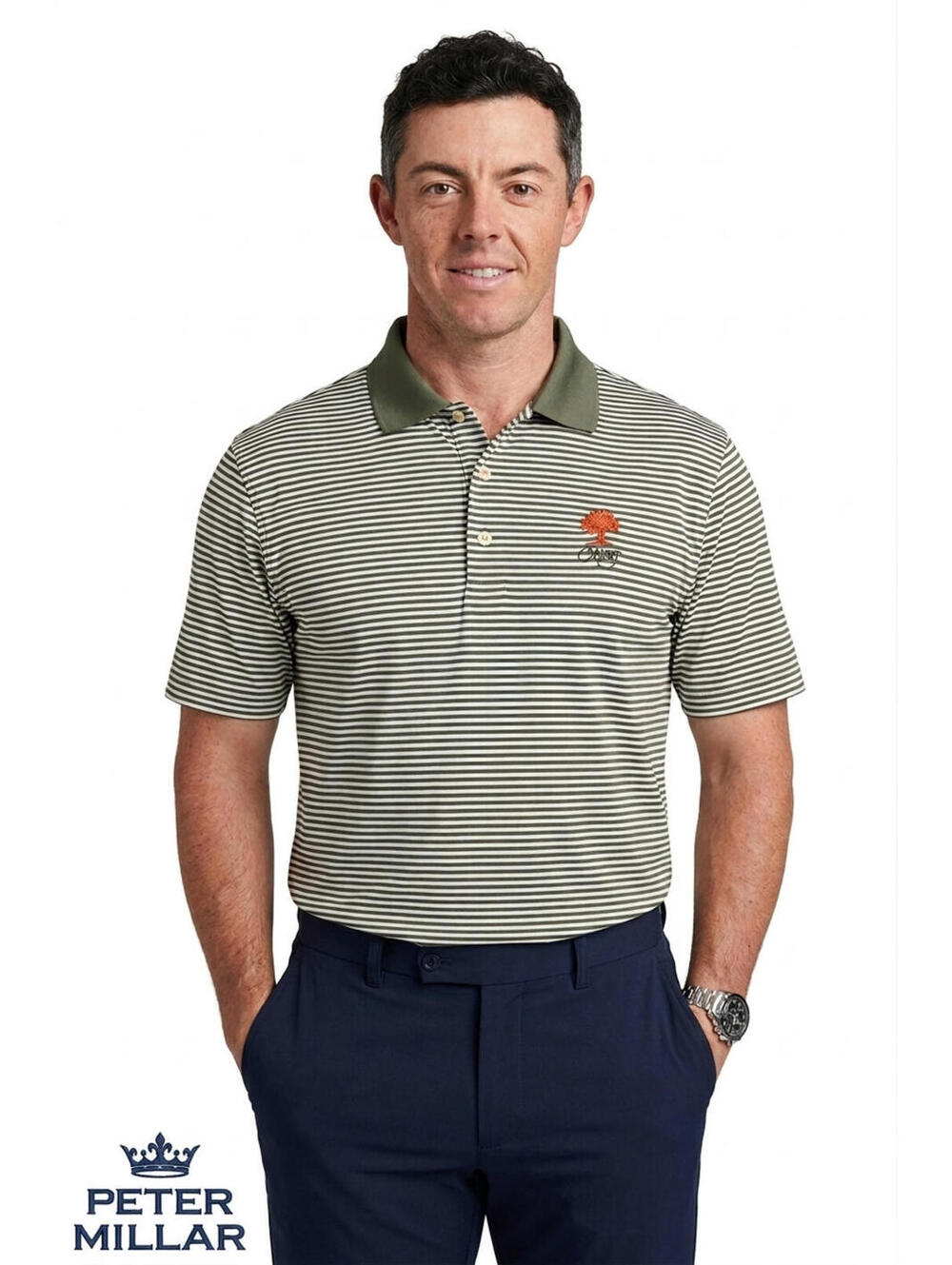 Peter Millar Kiawah The Ocean Course Men LARGE Summer Comfort Polo Shirt Green